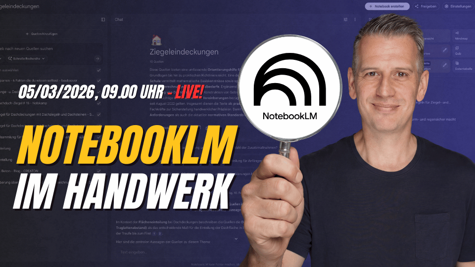 Titelbild Webinar NotebookLM im Handwerk 