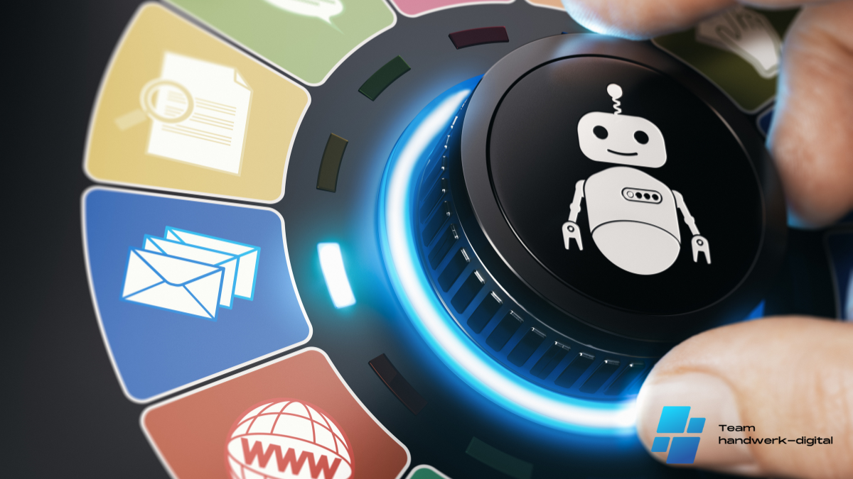Beispielehafte Darstellung Automatisierung mit KI als Einstellungsrad